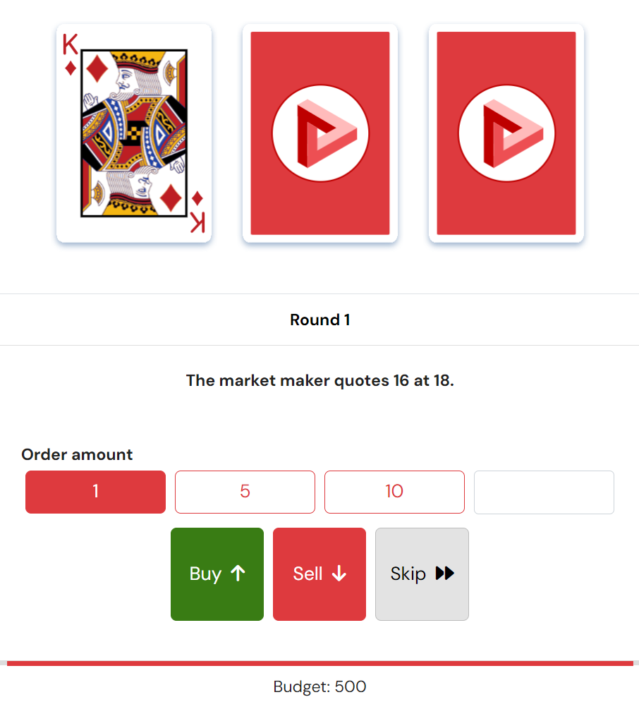 Market Making Game screenshot